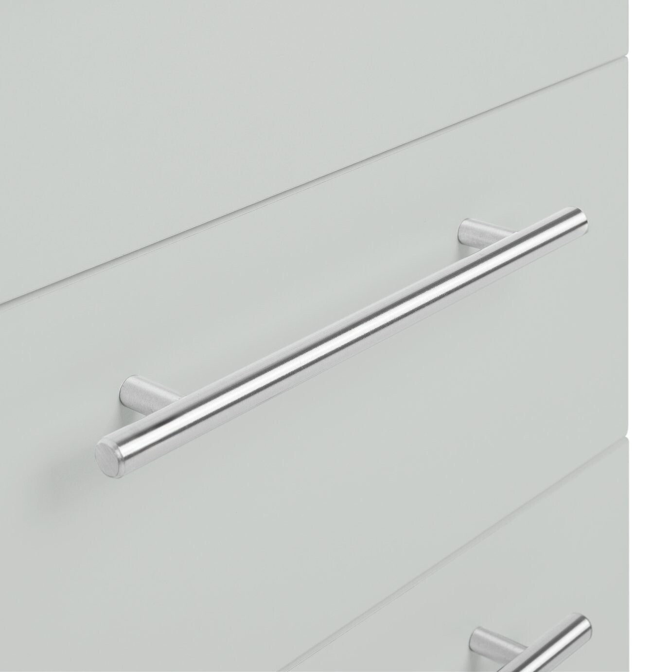 Home Brisbane 3 Drawer Bedside - Grey