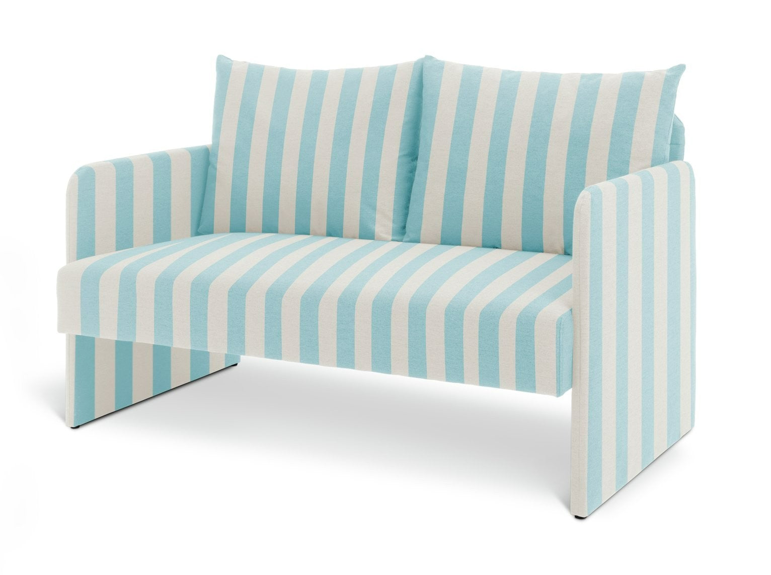 Dixon Fabric 2 Seater Sofa in a Box - Blue & White | Two seat couch