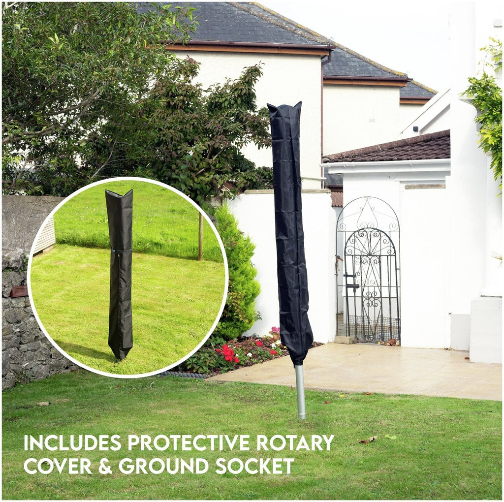 Addis Easi-Lift 50m 4 Arm Rotary Airer with Cover