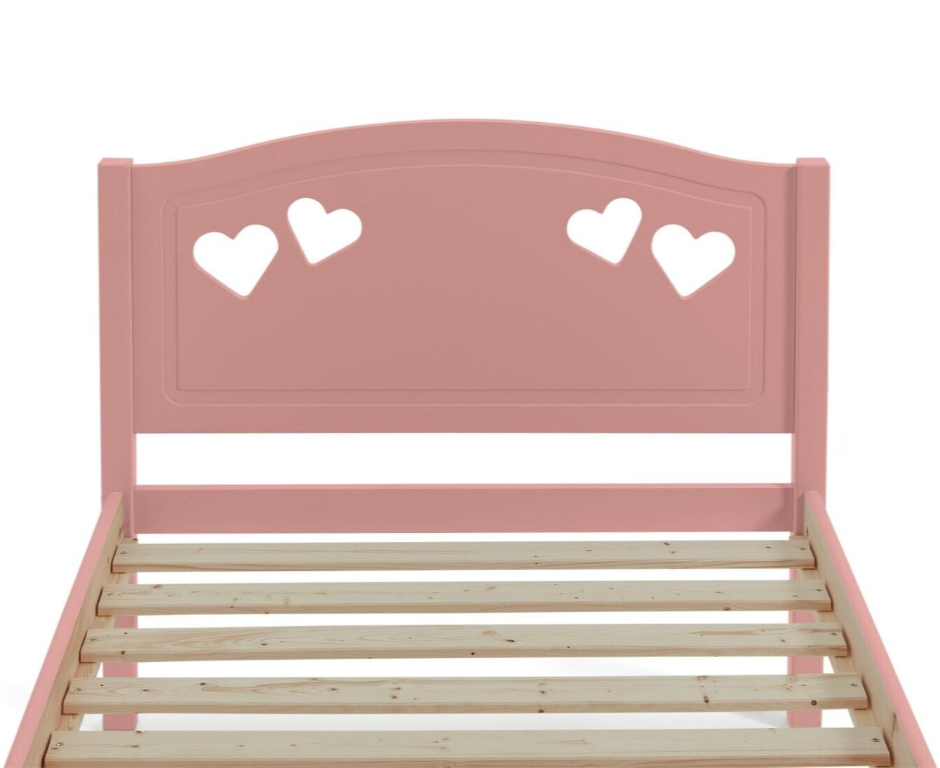 Home Mia Single Bed Frame Pink | Sturdy Durable Bedframe for Kids Teen Bedroom