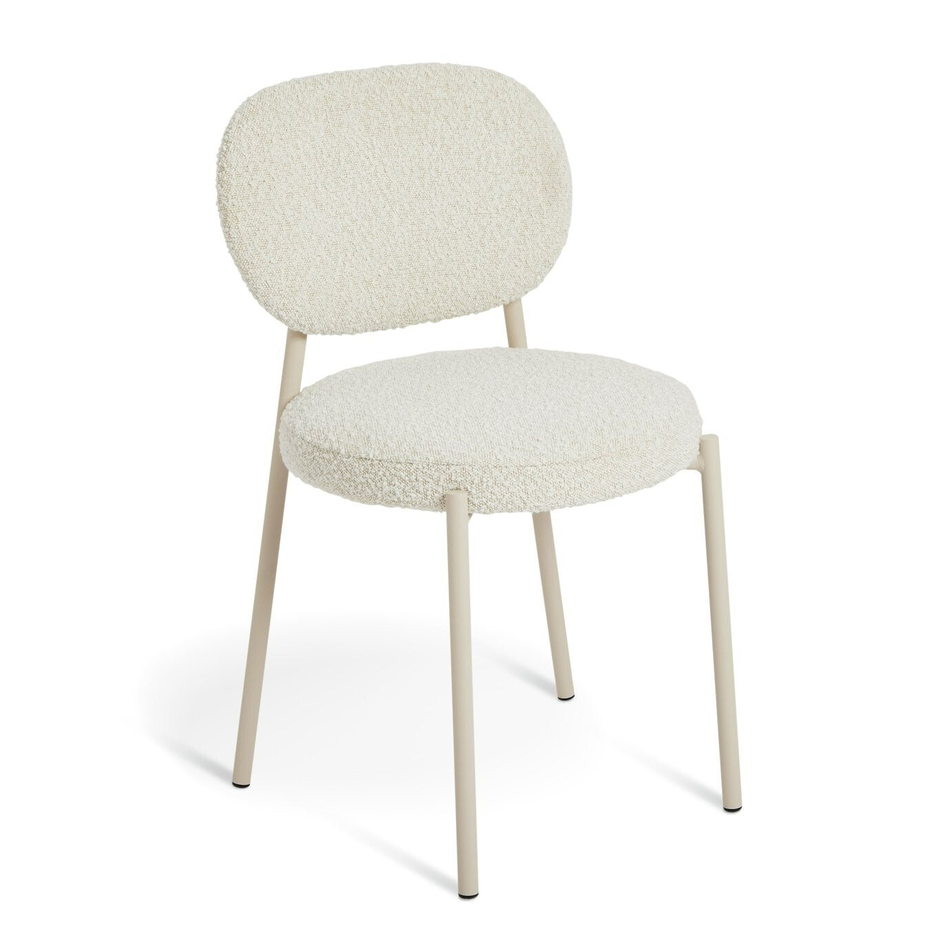 Habitat Orson Pair of Boucle Dining Chairs - White