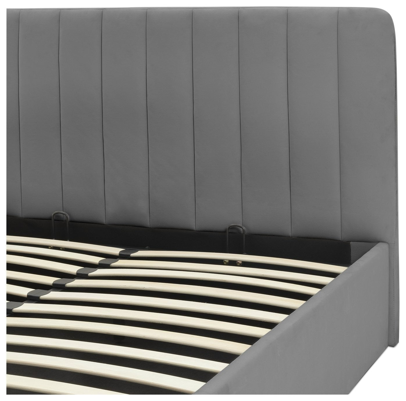 Home Pandora Double End Lift Ottoman Bed - Grey | double bed with storage