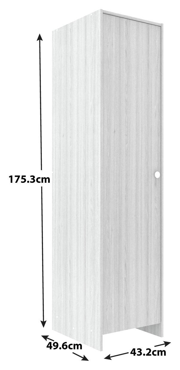 Seville 2 Piece 1 Door Wardrobe Set - Oak ( B Grade )