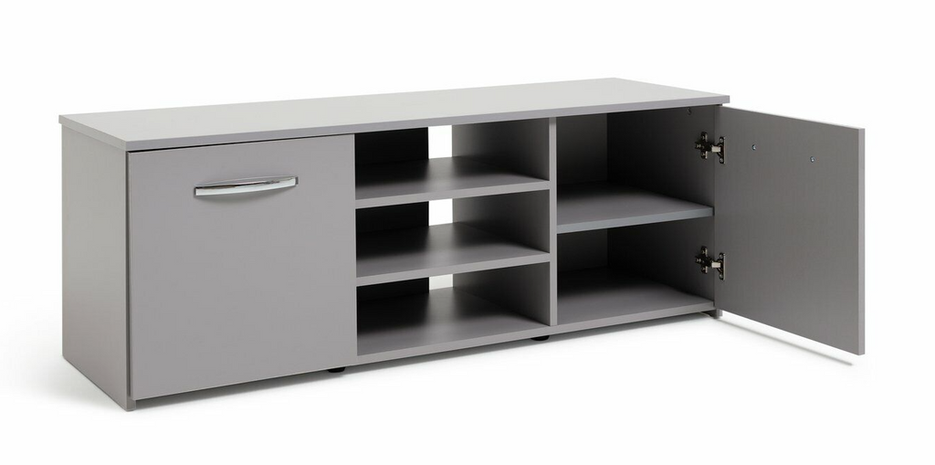 Hayward 2 Door Small TV Unit - Grey Gloss