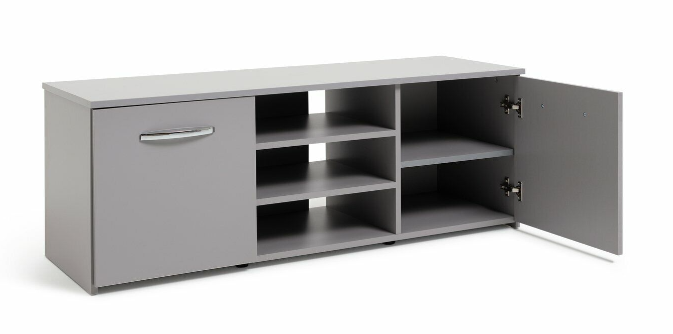 Hayward 2 Door Small TV Unit - Grey Gloss