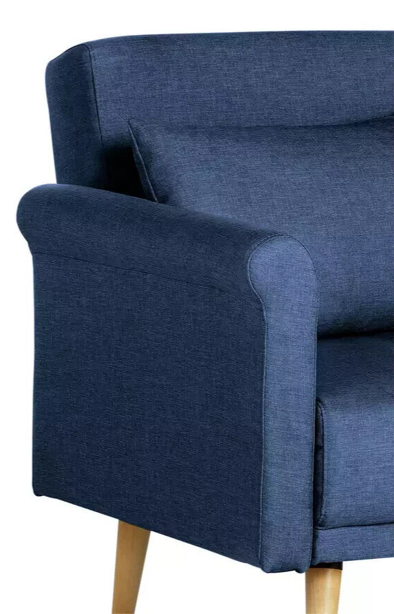 Habitat Home Evie Fabric 2 Seater Sofa in a Box Navy Blue | Compact Comfortable