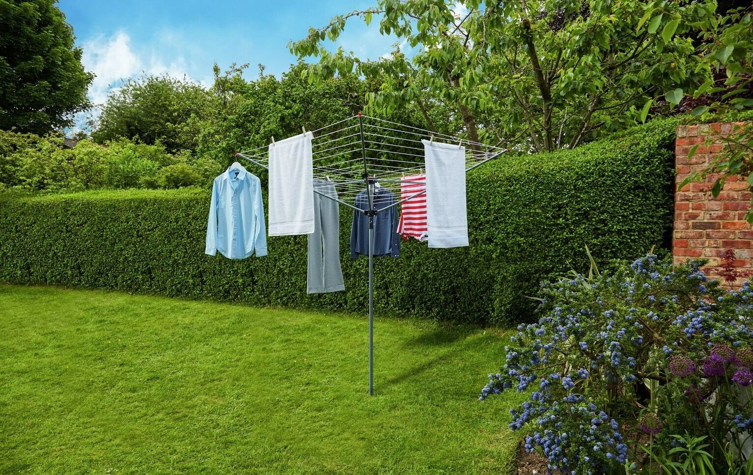 Vileda 60m 4 Arm Rotary Outdoor Washing Line