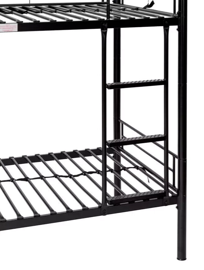 Mason Single Bunk Bed For Kids / Adults / Teenager - Black (No Mattress)