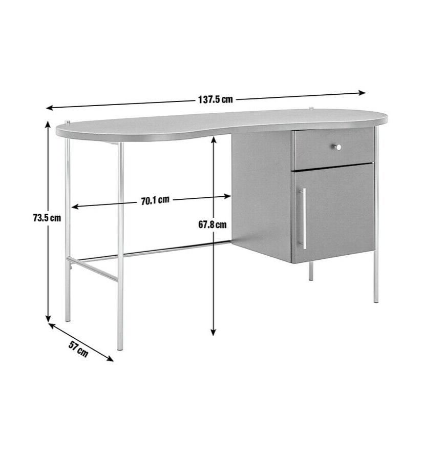 Habitat 1 Drawer Jelly Bean Desk - Black