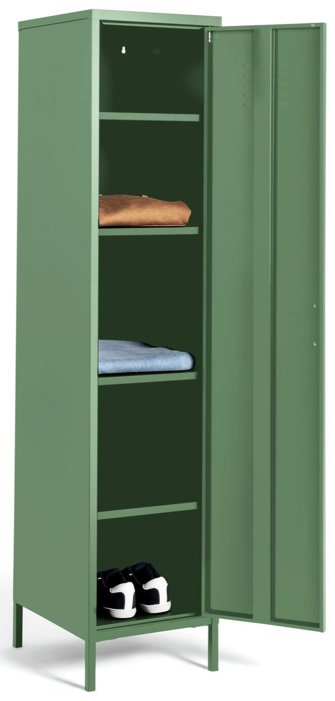 Habitat Stevie Tall 1 Door 4 Shelf Locker - Green
