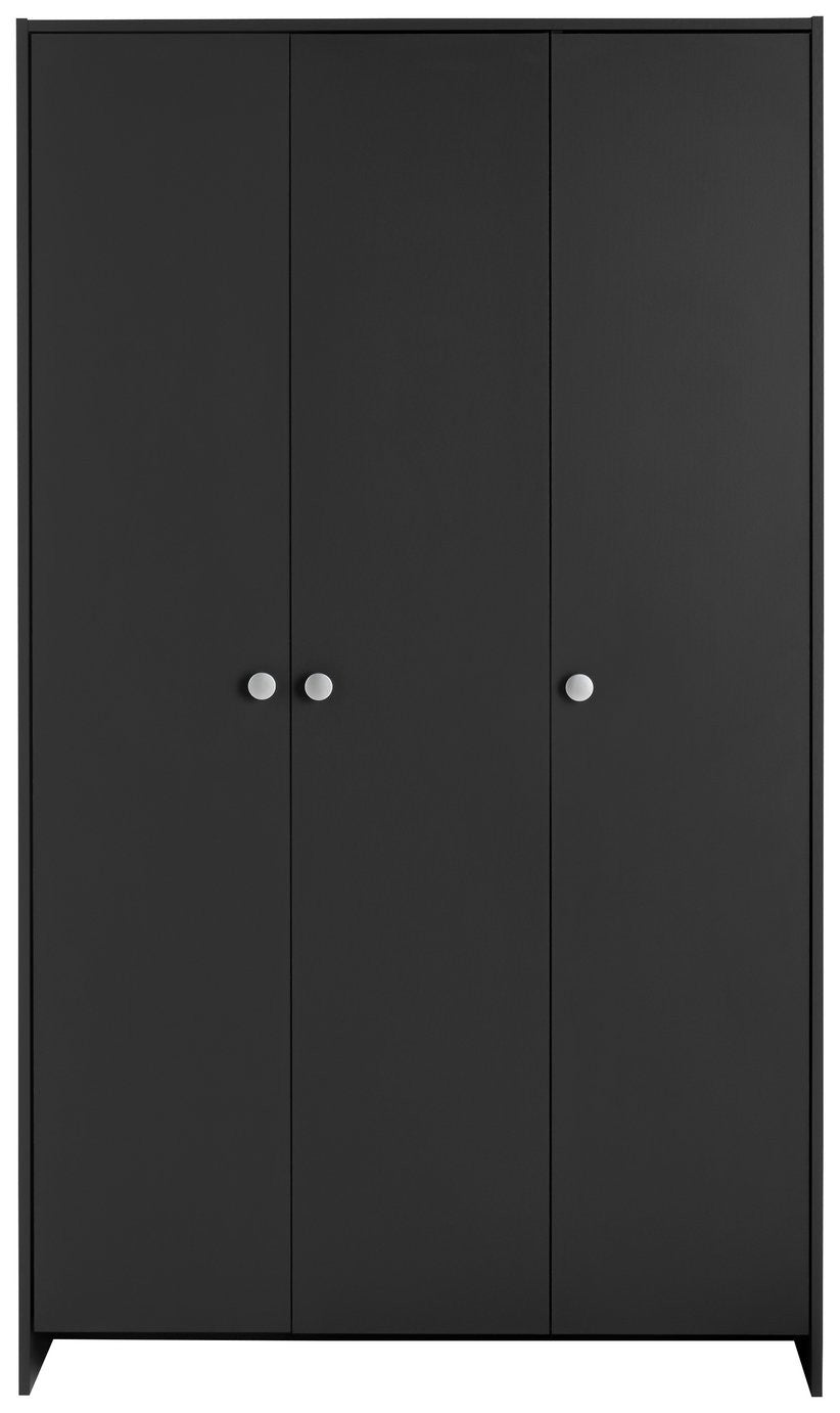Home Seville 3 Door Wardrobe - Anthracite | Triple wardrobe