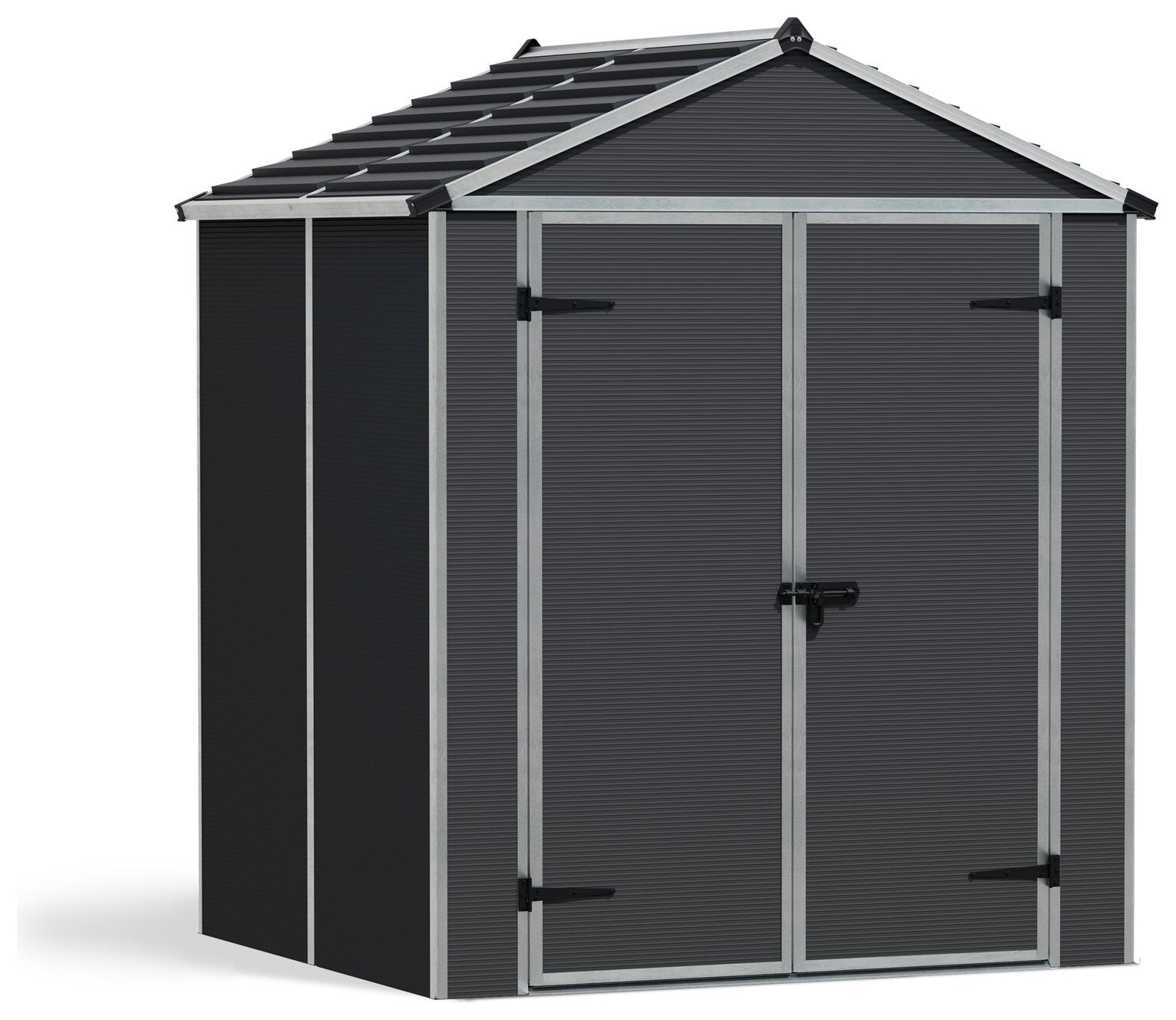 Palram Canopia Rubicon Plastic Grey Garden Shed - 6 x 5ft