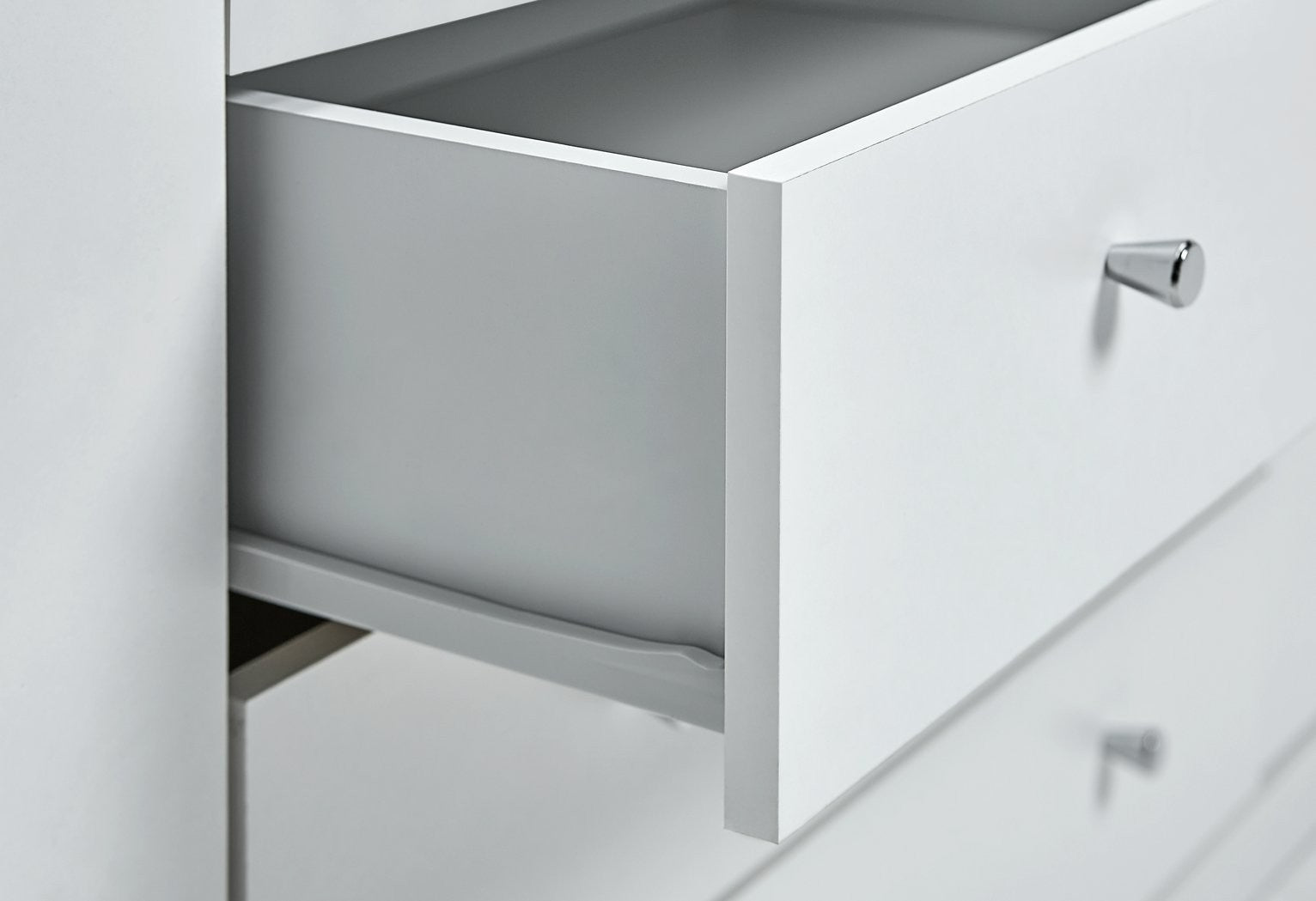 Home Malibu 4 Door 3 Drawer Wardrobe - White | Large white wardrobe with drawers