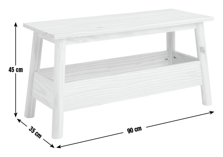 Habitat Akio Solid Wood Storage Bench - Natural