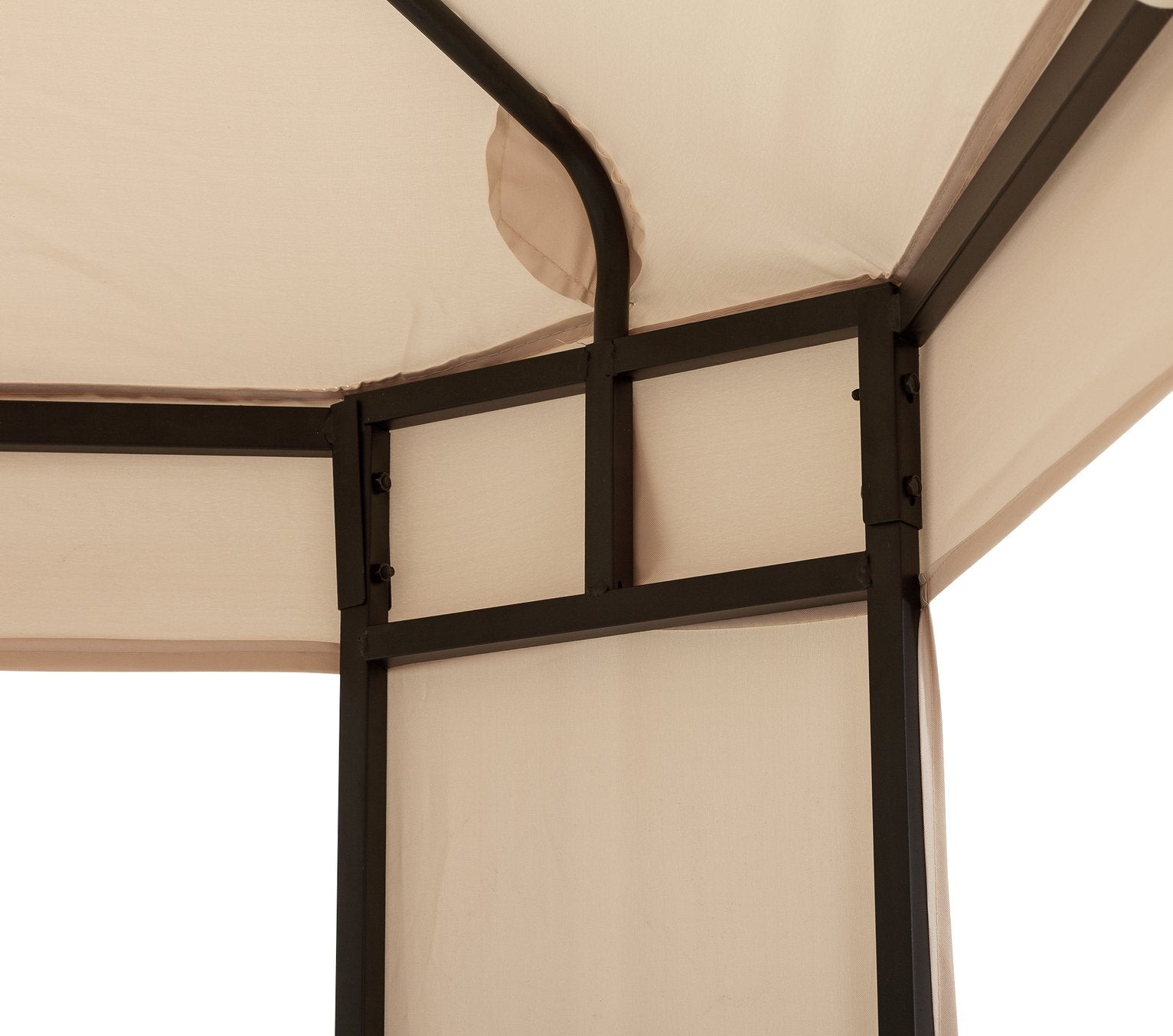 Home 3m x 3m Garden Gazebo - Cream | Cream Outdoor Gazebo Canopy Shelter Patio