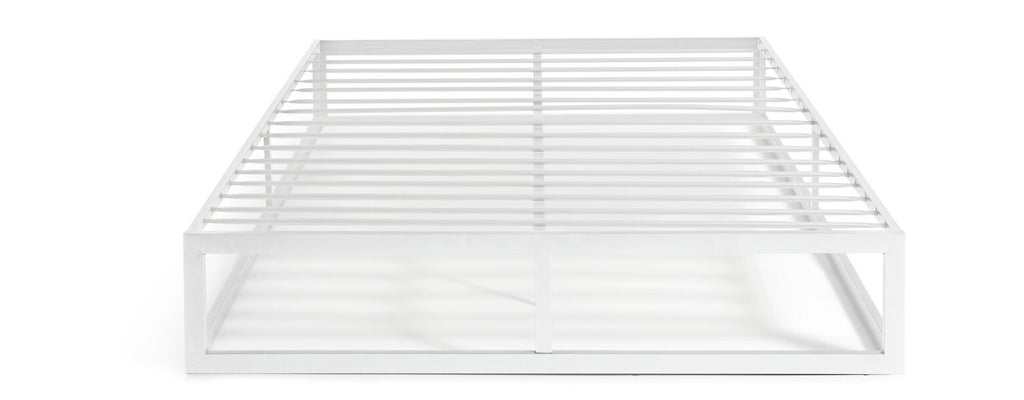 Home Platform Small Double Metal Bed Frame - White
