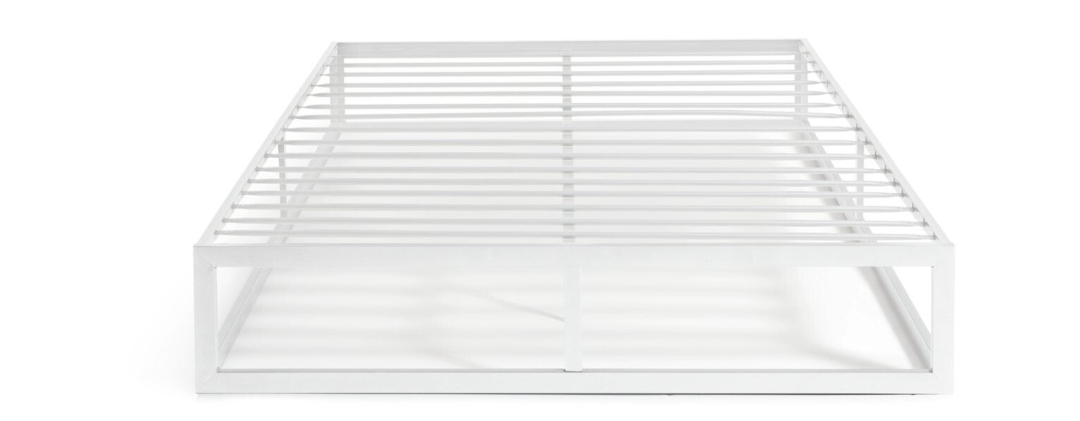 Home Platform Small Double Metal Bed Frame - White