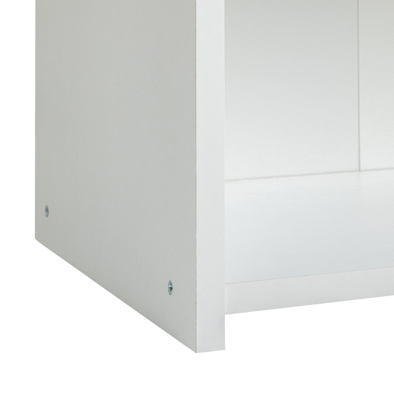 Malibu Short Wood Effect Bookcase - White