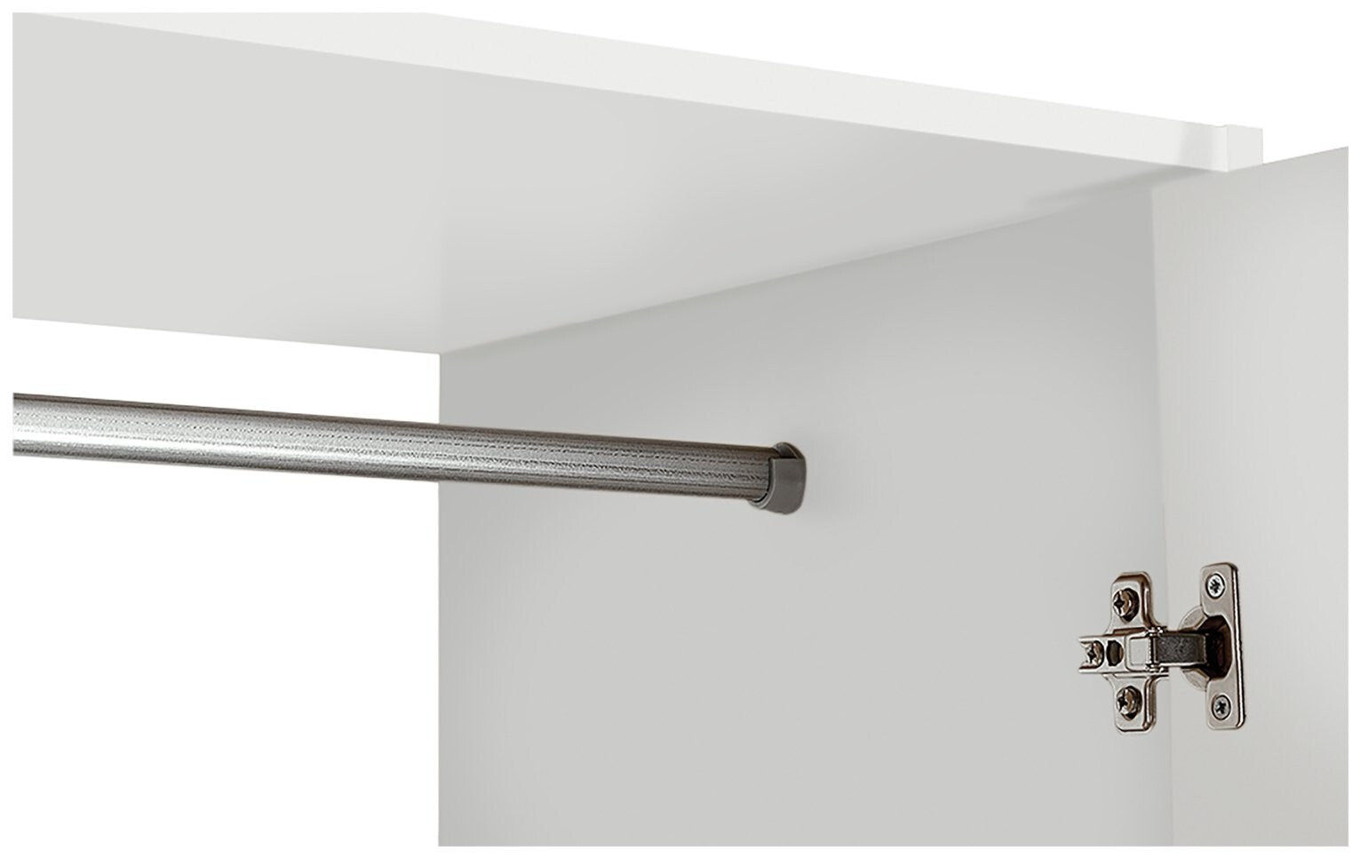 Home Seville 2 Door Wardrobe - White | Sturdy Storage Cabinet Bedroom Clothes