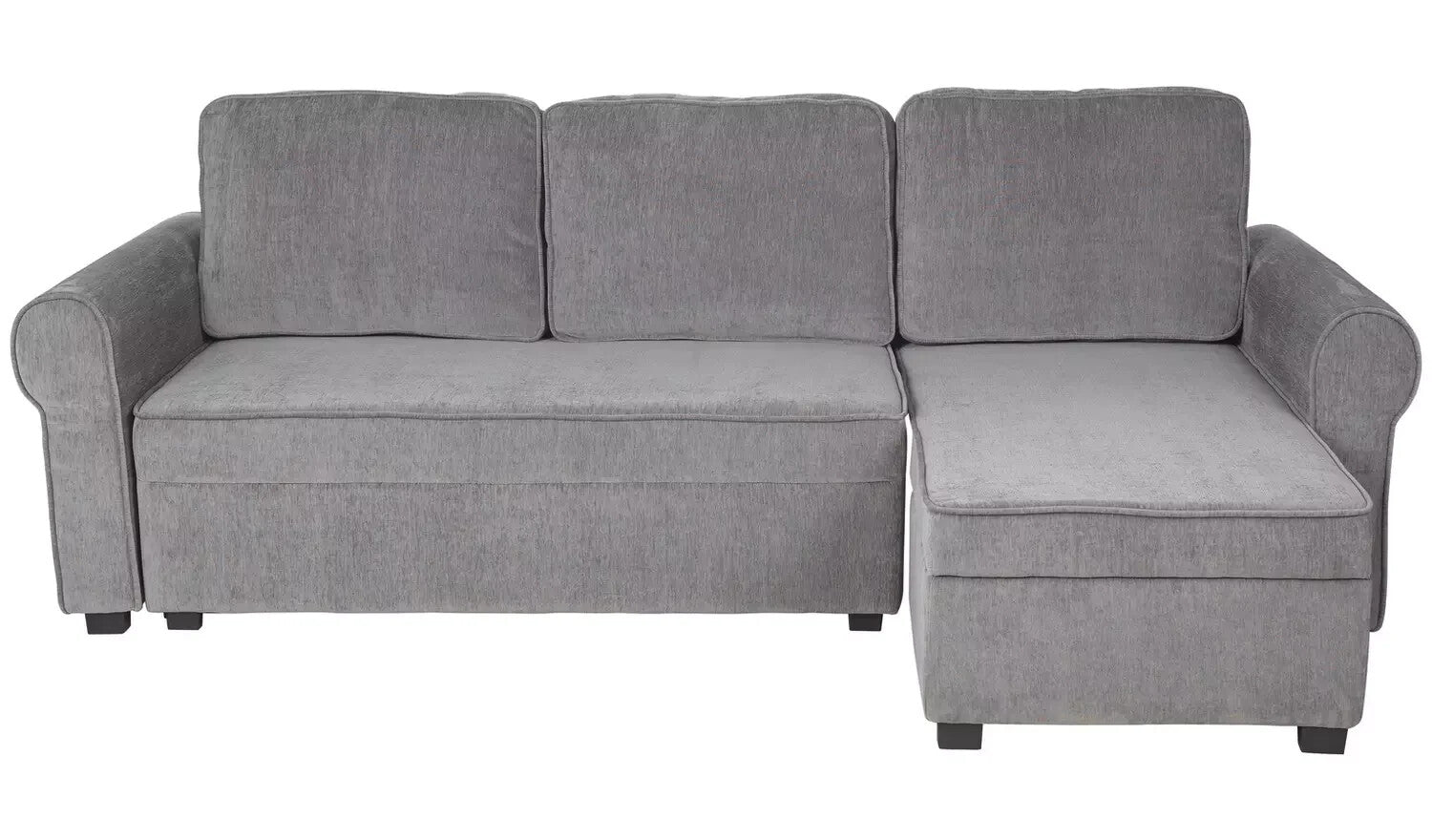 Addie Velvet Reversible Storage Sofa Bed - Grey