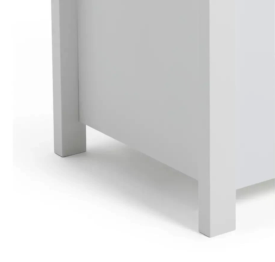 Mia Toy Box - White | Kids Storage Chest with Lid and Heart Cut-Out