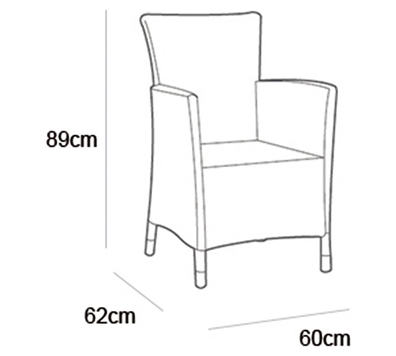 Keter Iowa 2 Seater Rattan Effect Garden Bistro Set Cream | Outdoor Patio Set