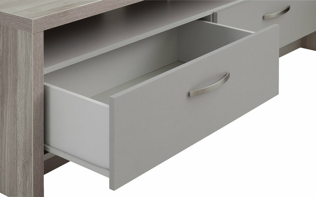 Habitat Venice 2 Drawer Large TV Unit - Grey | Modern Entertainment Furniture