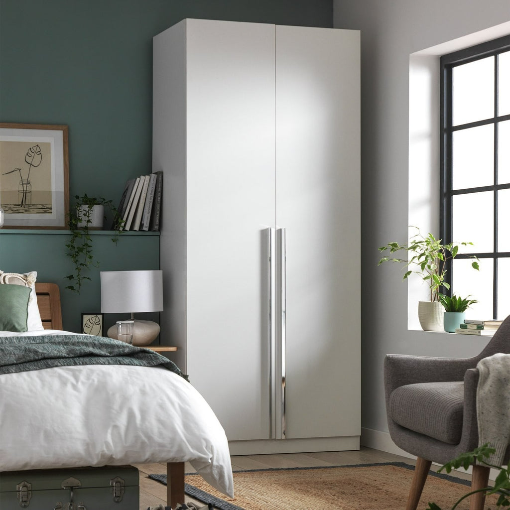 Munich 2 Door Wardrobe - White | Double door wardrobe