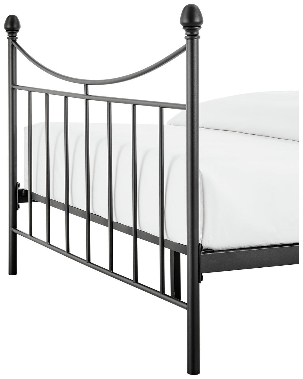 Habitat Home Clara Double Metal Bed Frame - Black | Sturdy Modern Bedroom Frame