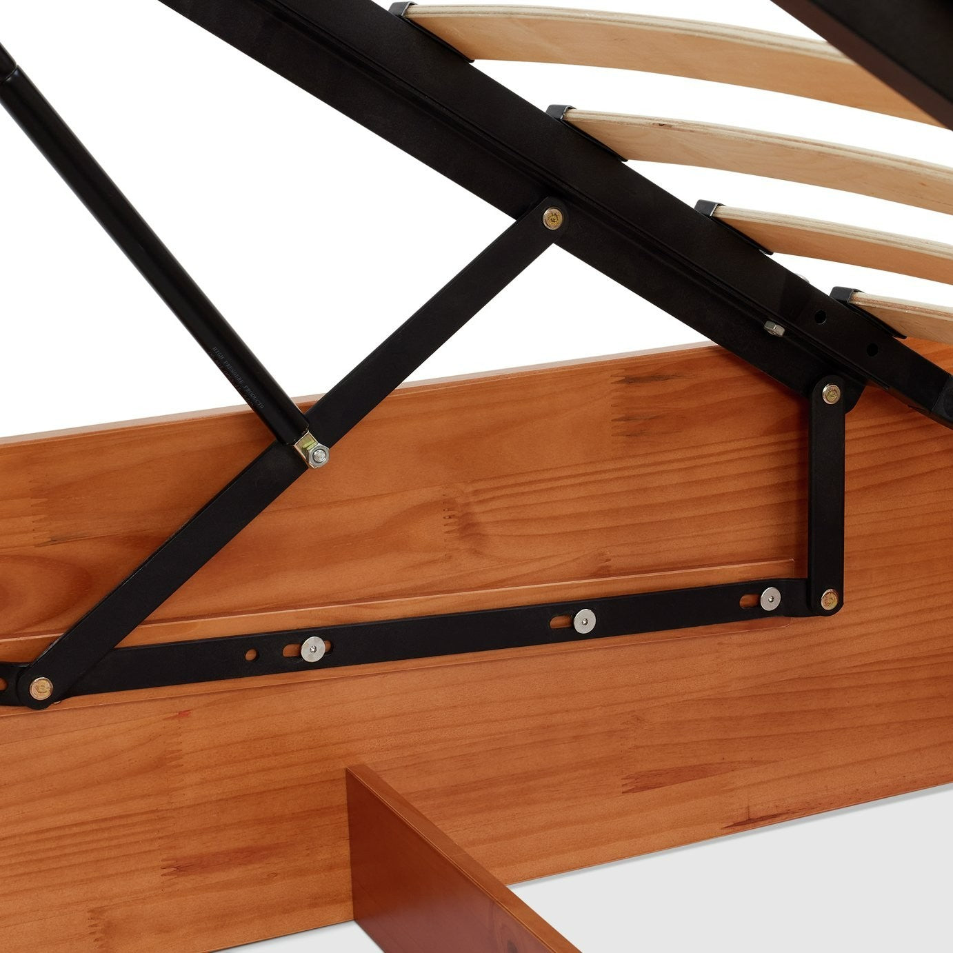 Home Aspley Kingsize Wooden Ottoman - Oak Stain | oak ottoman bed