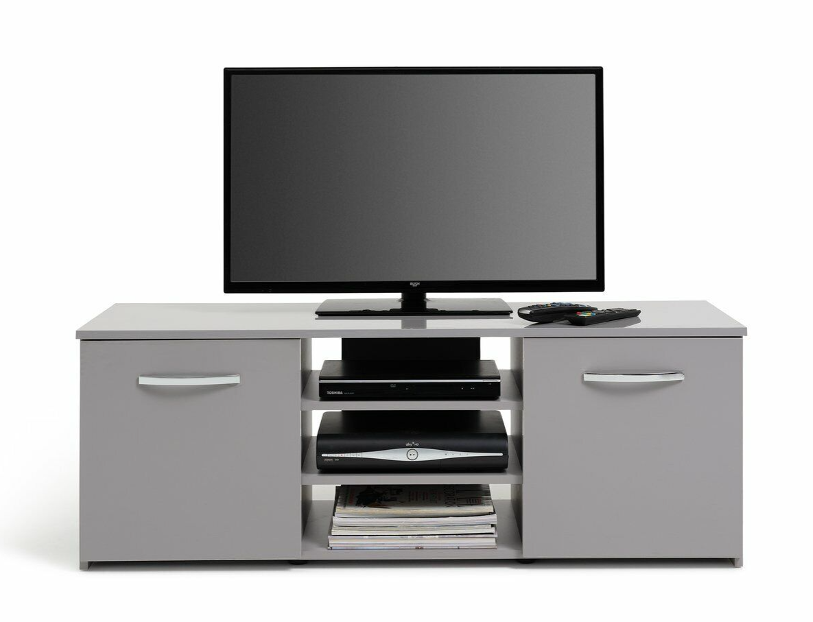 Hayward 2 Door Small TV Unit - Grey Gloss