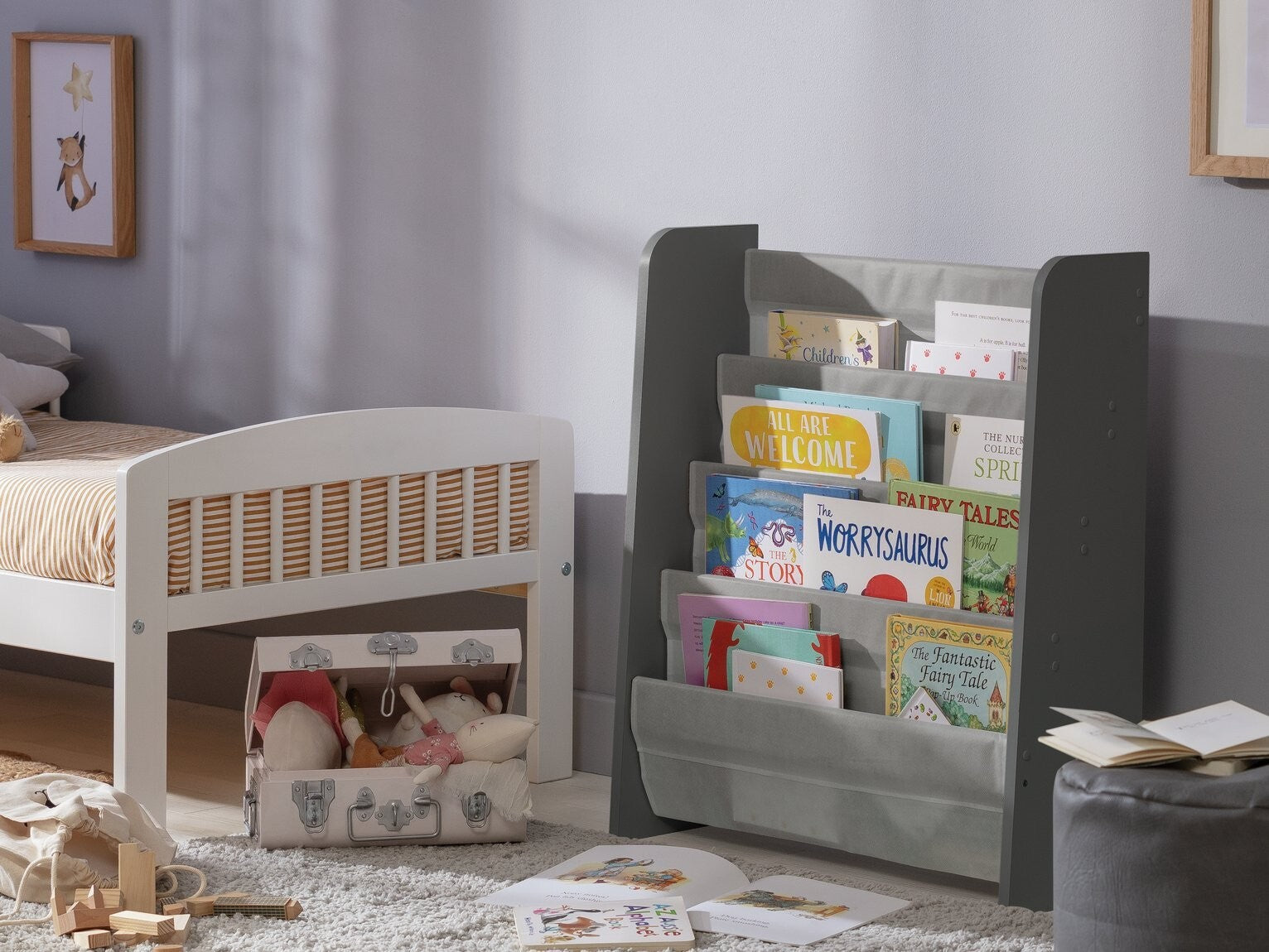 Habitat Kids Short Book Tidy - Grey
