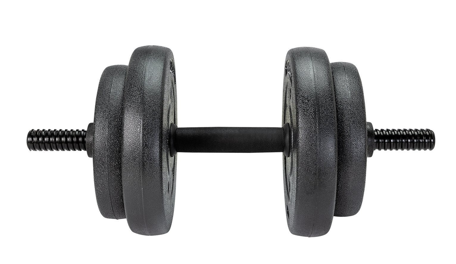 Opti Vinyl Barbell Dumbbell Weight Set 35kg | Adjustable Dumbbells and Bar Set