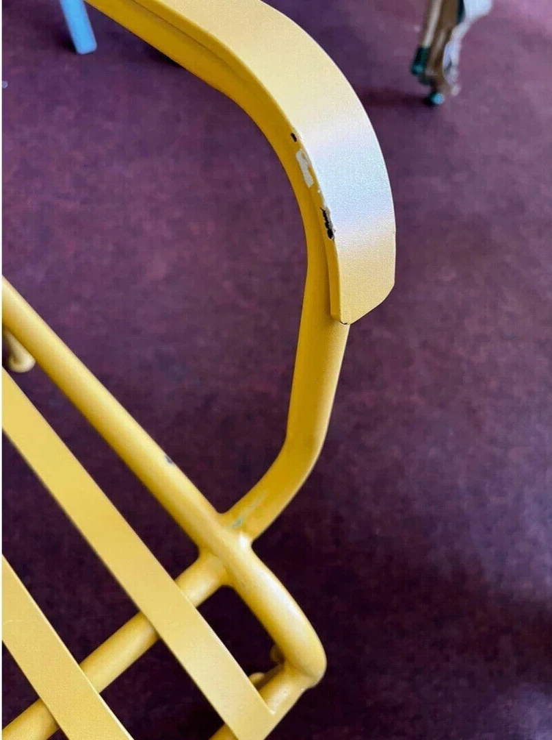 Habitat Indu 3 Seater Metal Garden Bench Outdoor - Yellow