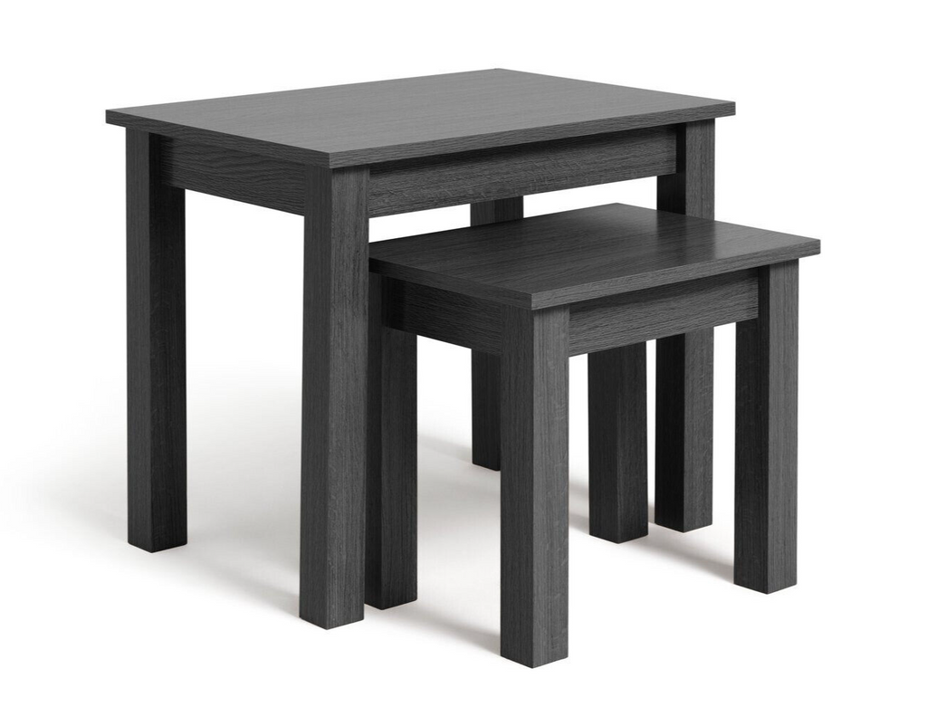 Nest of 2 Tables Black | Modern Side Tables Living Room Furniture