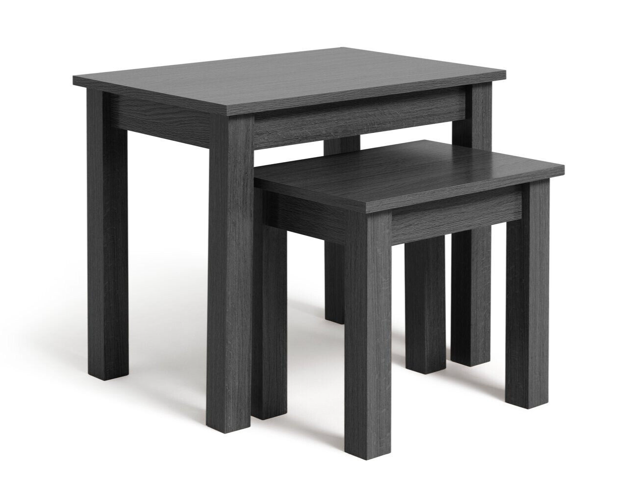 Nest of 2 Tables Black | Modern Side Tables Living Room Furniture