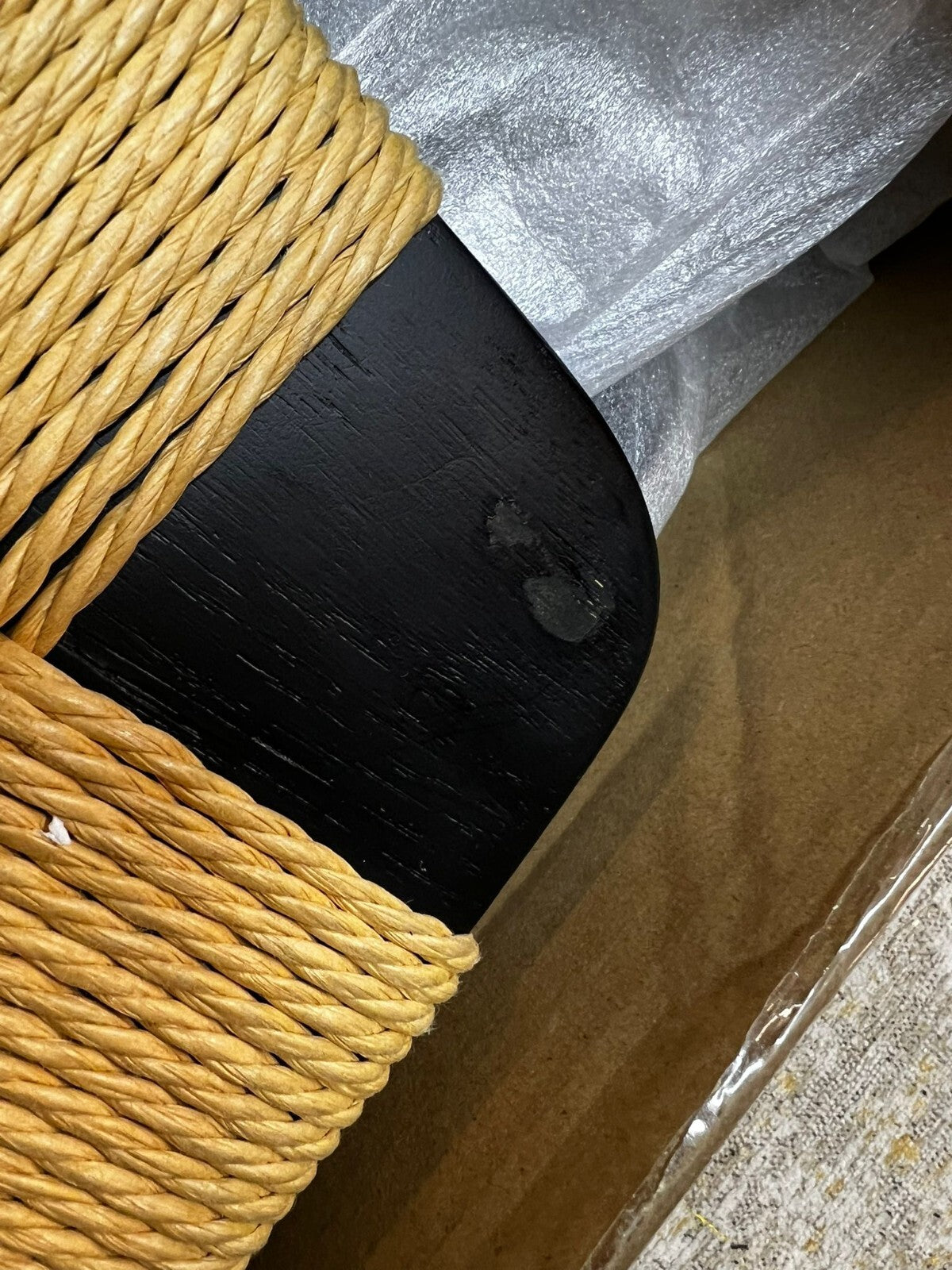 Hanna Oak Bench - Black ( B Grade 19159)