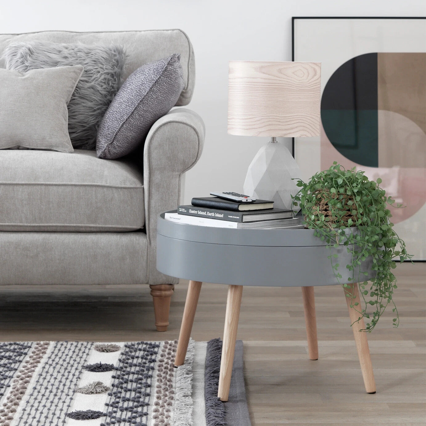 Habitat Skandi Round Coffee Table - Grey