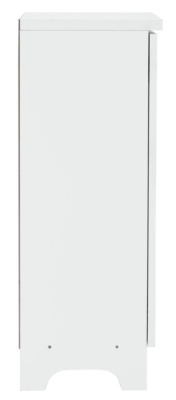 Slatted 2 Door Shoe Storage Cabinet - White ( B Grade 24988 )
