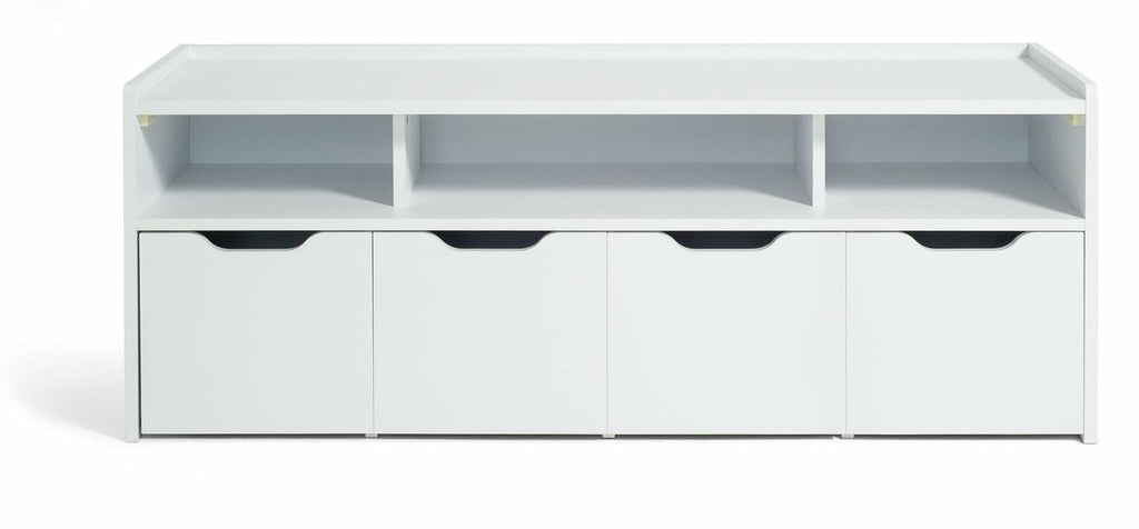 Habitat Compton 3 Shelf Shoe Bench - White | Storage Organiser Hallway Entryway