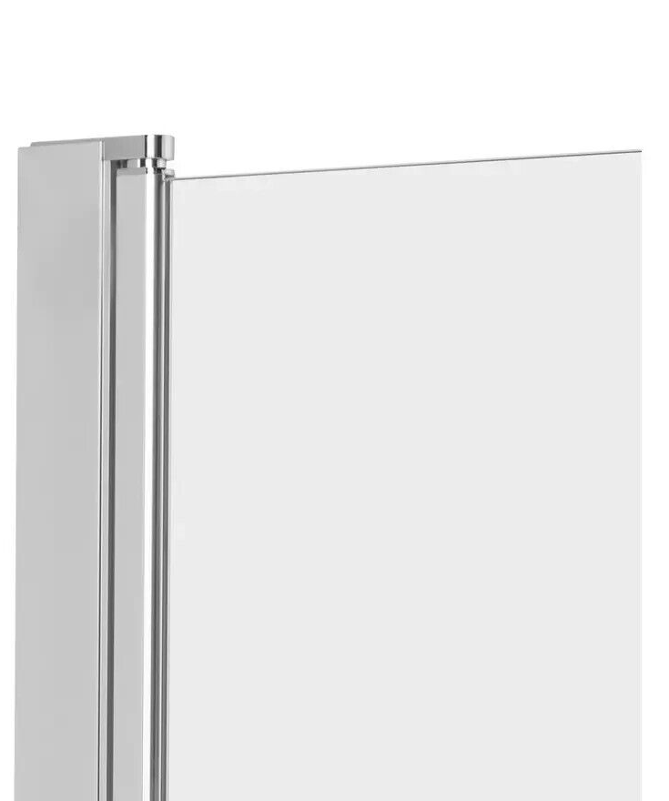Straight Half Screen Bath Screen - Silver