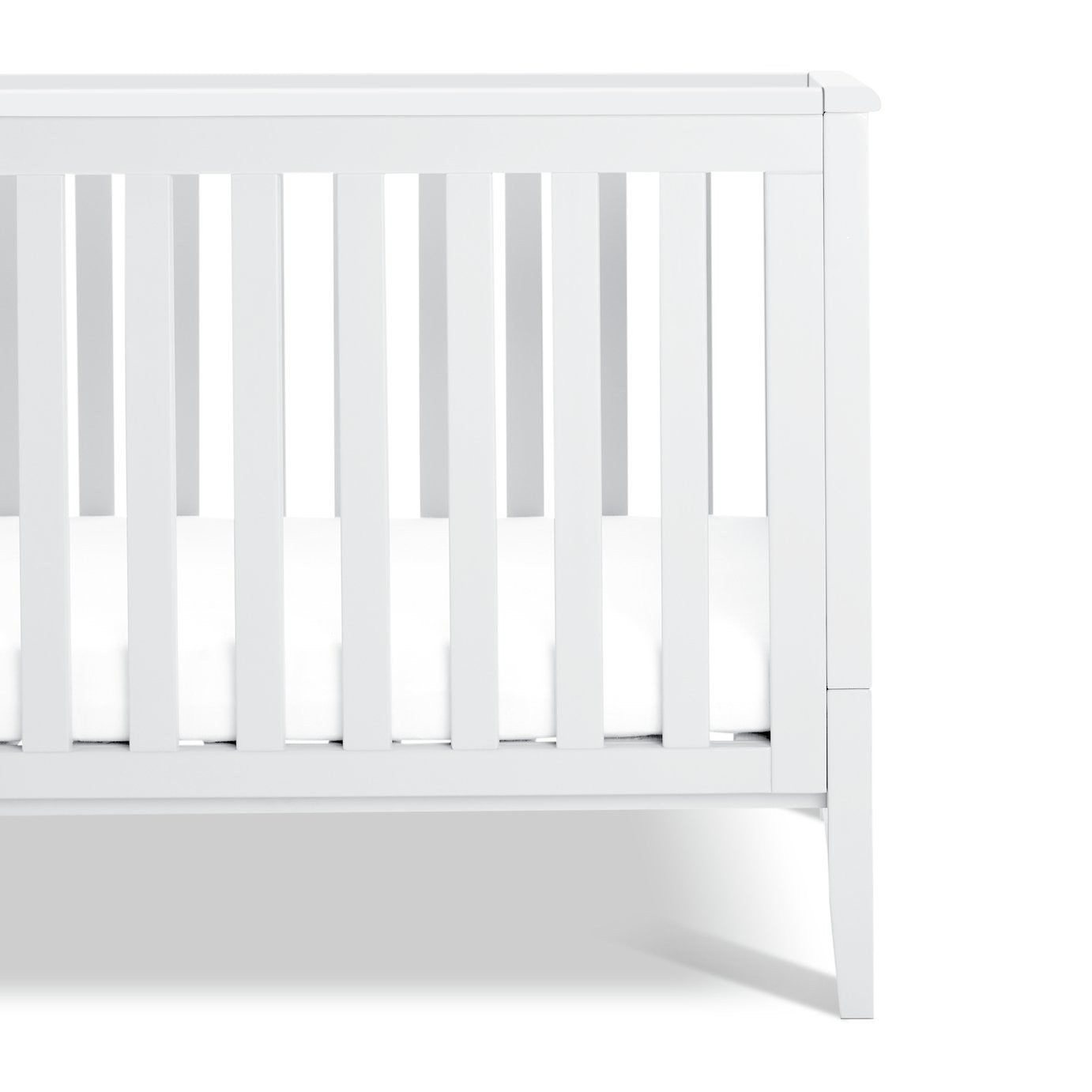 Cuggl Canterbury Nursery Cot Bed - White | Convertible cot bed
