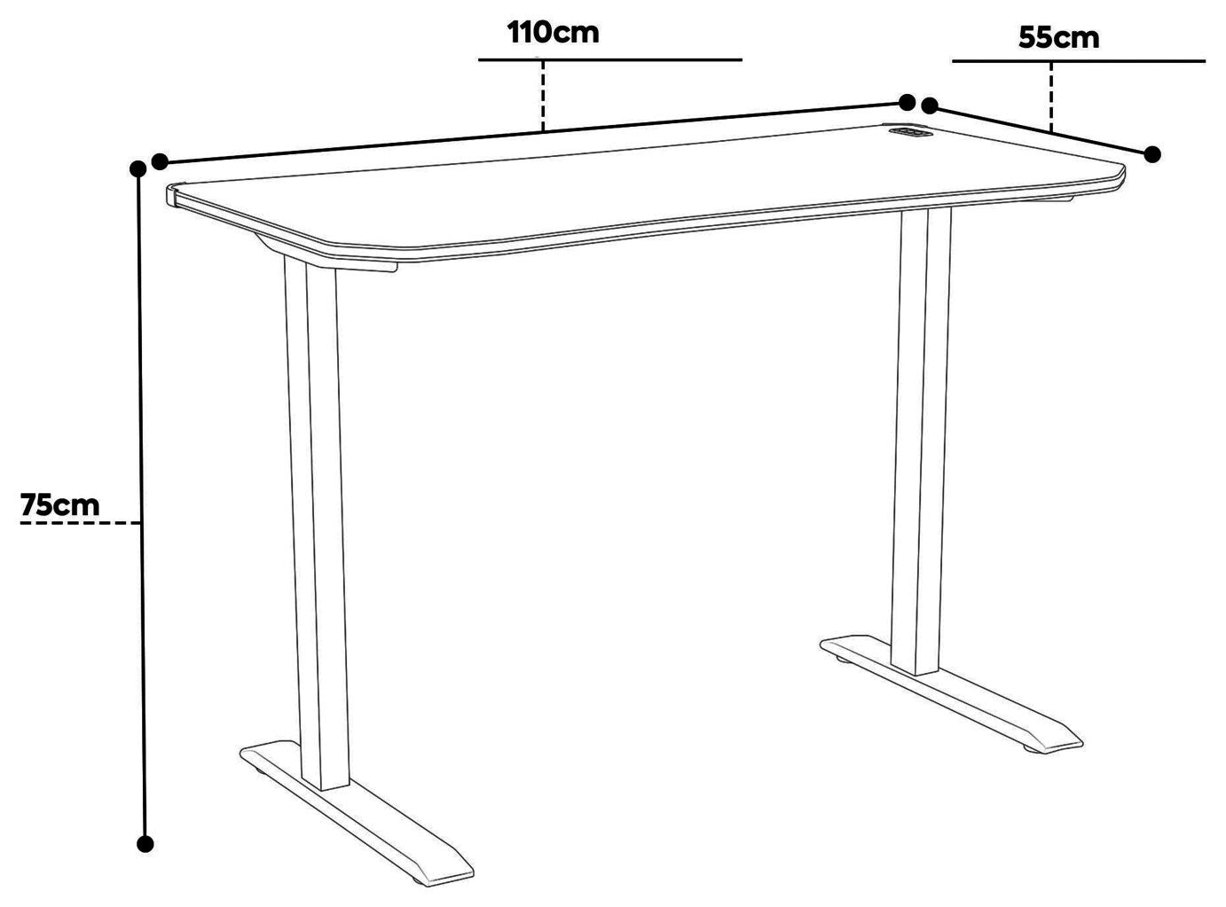 XR Living Oka Compact Office Desk - Oak