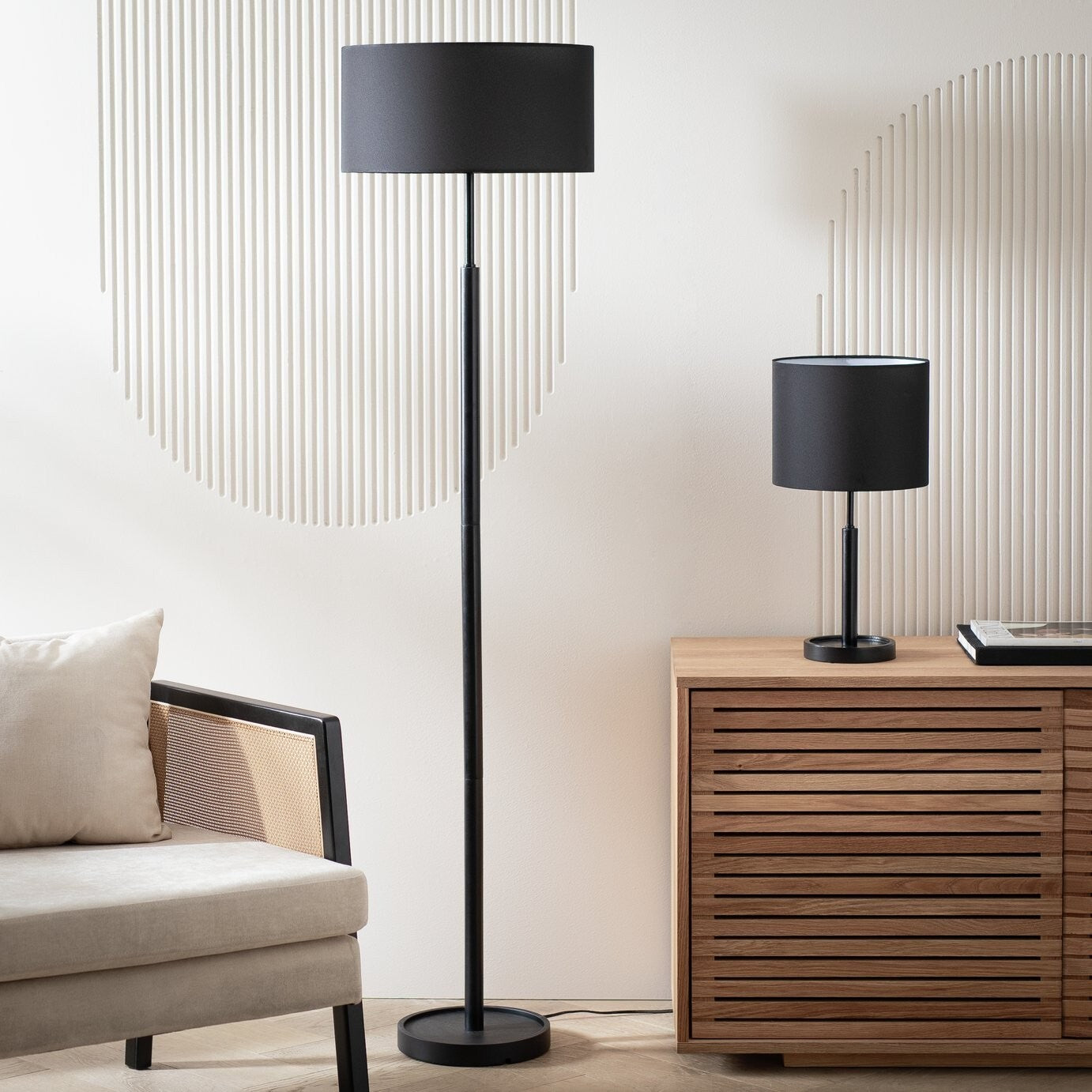 Gloss Stick Floor Lamp - Black ( B Grade 13482 )