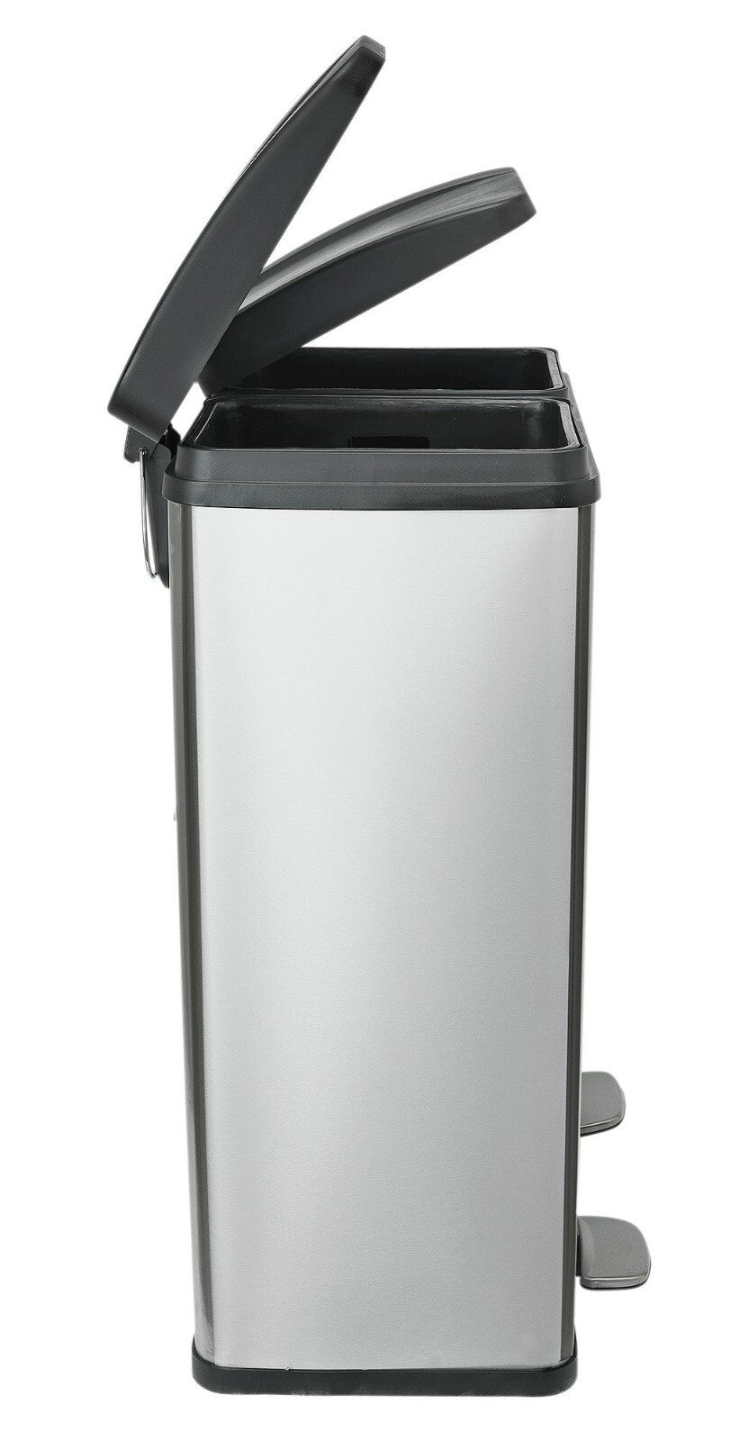 55 Litre 2 Compartment Recycling Bin - Steel