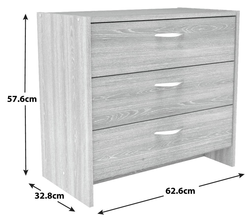 Seville 2 Piece 1 Door Wardrobe Set - Grey & Oak ( B Grade )