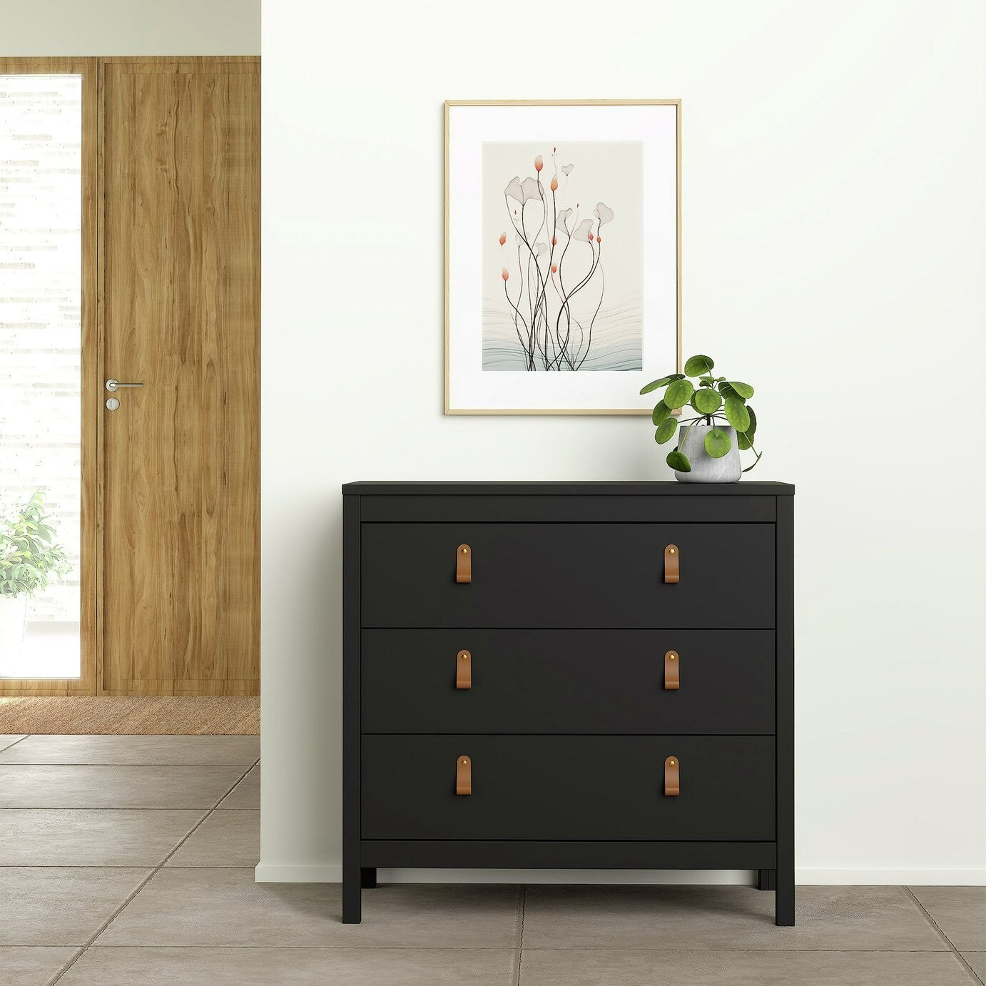 Tvilum Madrid 3 Drawer Chest - Black