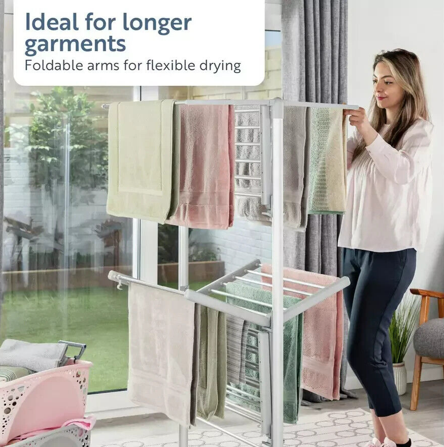 Minky Sure Dri 23m 4 Tier Heated Clothes Airer with Cover