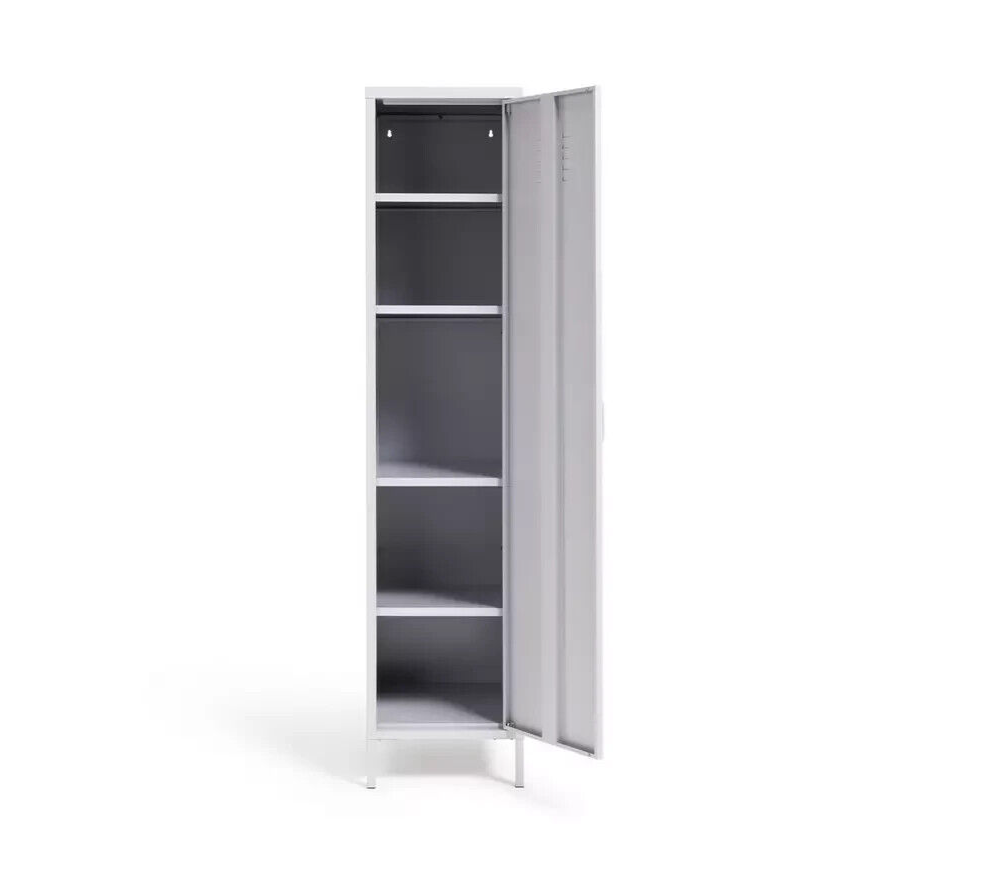 Habitat Tall 1 Door 4 Shelf Locker - Grey
