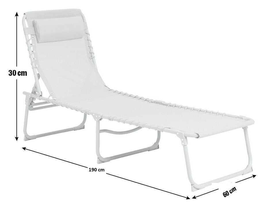 Home Set of 2 Folding Metal Sun Loungers - Green